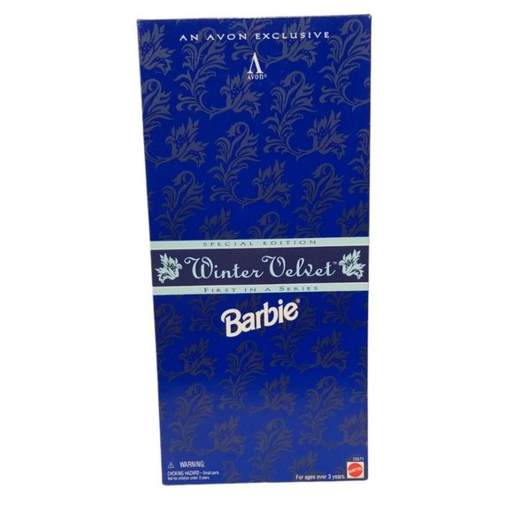 Winter Velvet Barbie #15571 AVON Blue/Silver Gown Vintage 1995 NRFB MINT - Picture 11 of 11